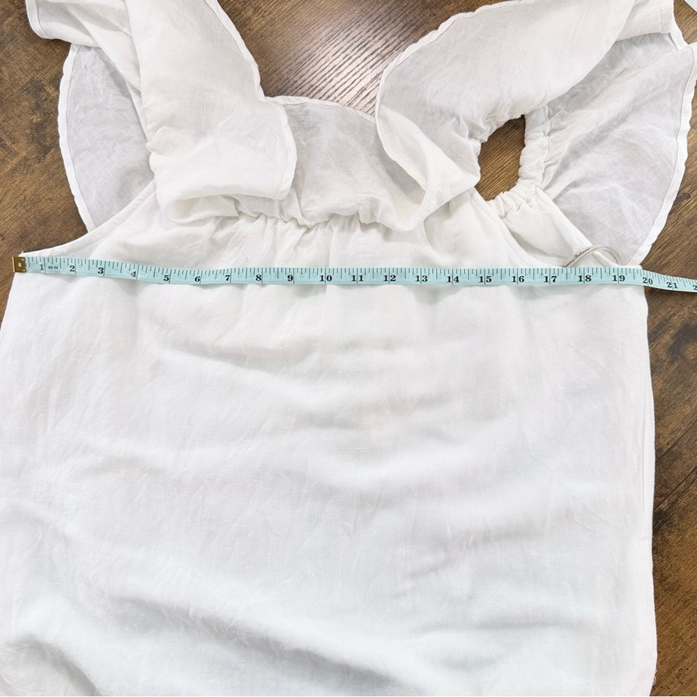 Tommy Bahama Linen Dye Off the Shoulder Dress, White, Medium - Picture 12 of 16